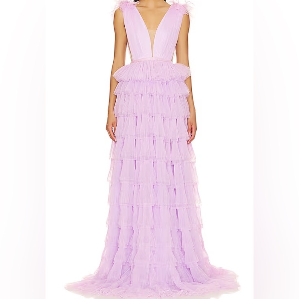 SAU LEE Sabrina Gown in Lavender